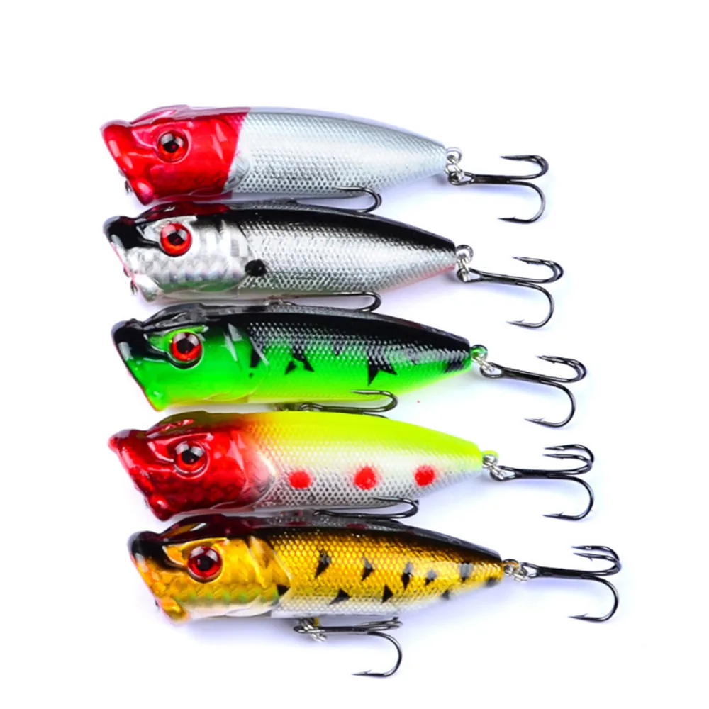 Señuelo de Pesca flotante 3D, cebo Crankbait Swimbait, cebos duros Wobblers artificiales Isca, aparejos de Pesca, 5 unids/lote - imagen 3