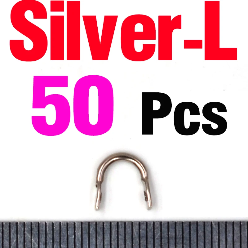 Silver L  50Pcs