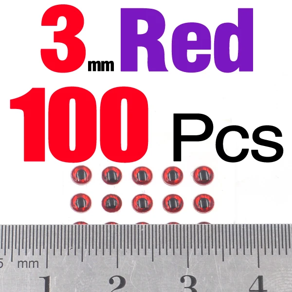 3mm Red 100pcs