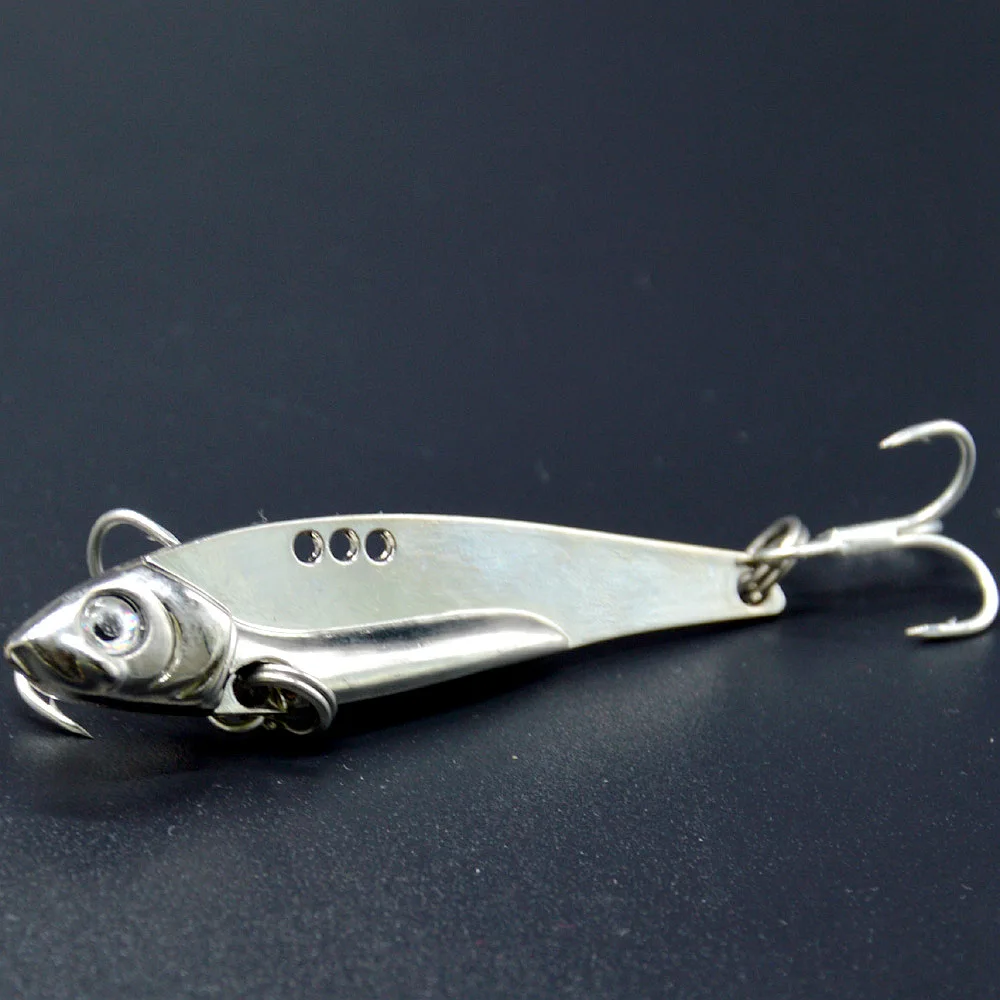 Señuelo de pesca de Metal VIB, anzuelo con ranura en sangre, agua dulce, agua de mar, lubina, señuelos artificiales, cebo duro, 20g, lote de 2 piezas en oferta - imagen 4