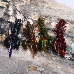 Señuelo de pesca cebo suave gusano martillo camarones agregar olor a pescado camarones artificiales señuelos 8cm/10,5 cm