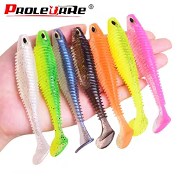 Proleurre-Señuelos de Pesca blandos Wobbler, cebo de silicona de 8cm y 11cm, gusanos para sábalo, Lucio, pececillo, aparejos de Pesca de goma