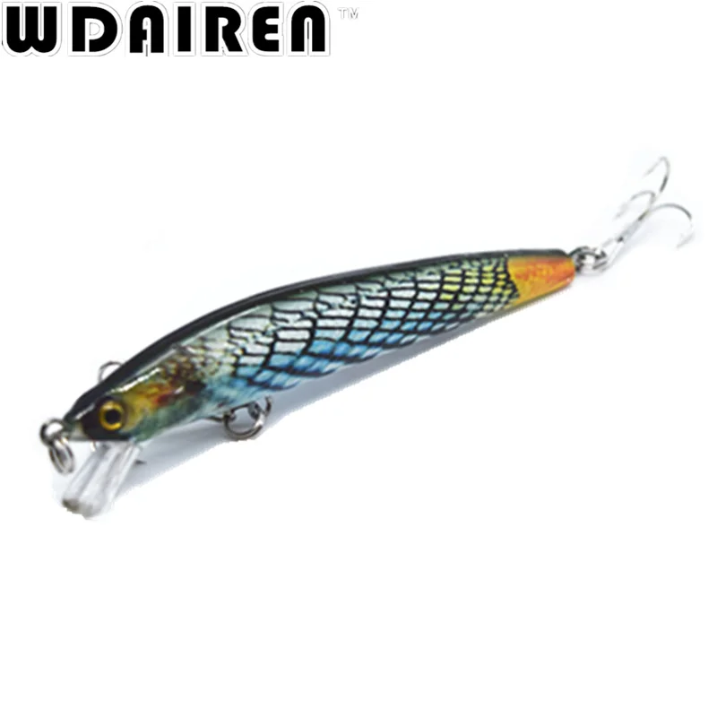 Señuelos de Pesca de pececillos, aparejos de manivela Wobblers, cebo duro para nadar, CrankBait, aparejos de pesca de lubina, 6 colores, 1 ud., 8,5g, 9,5 cm, NE-387 - imagen 3