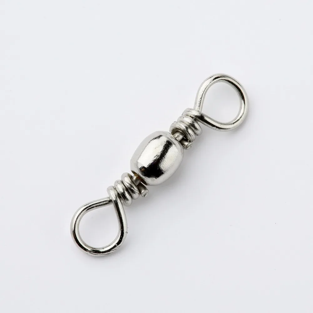 Conector de pesca de acero inoxidable, barril giratorio de bola oceánica, anzuelos de mar, señuelo, carpa, Mosca, barco, herramientas de aparejos de pescado, 50 unids/lote por caja - imagen 3
