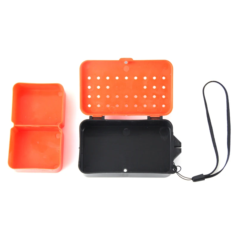 Caja de pesca de plástico con compartimentos, 10x6X3,2 Cm, gusano de tierra, señuelo de cebo, Mosca, carpa, caja de aparejos de pesca, accesorios X093, 1/2 Uds. - imagen 3