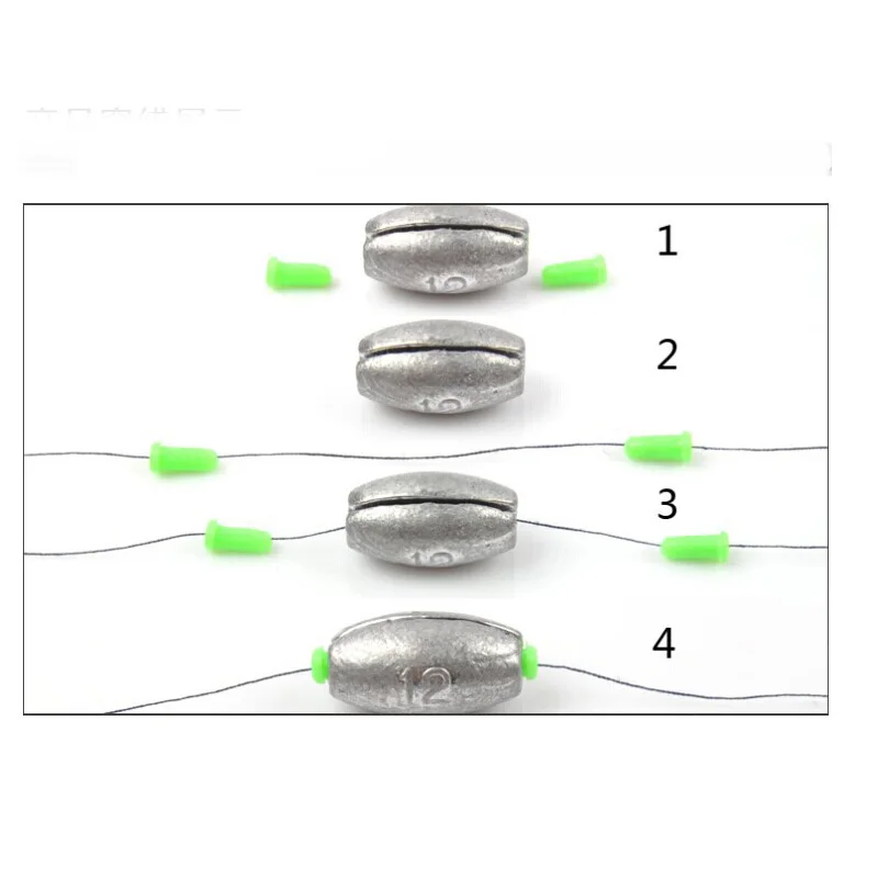 Accesorios de señuelo de pesca de plomo rápido, cables de paso medio en forma de oliva, piezas de caña de Rafting para barco de mar, 3-55g, bolsa de 1-5 piezas - imagen 4