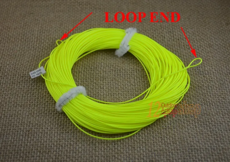 MNFT-Hilo de pescar WF4F ~ WF8F de buena calidad, 100 pies, hilo de pesca con mosca flotante, con extremo de bucle soldado, Color amarillo - imagen 3