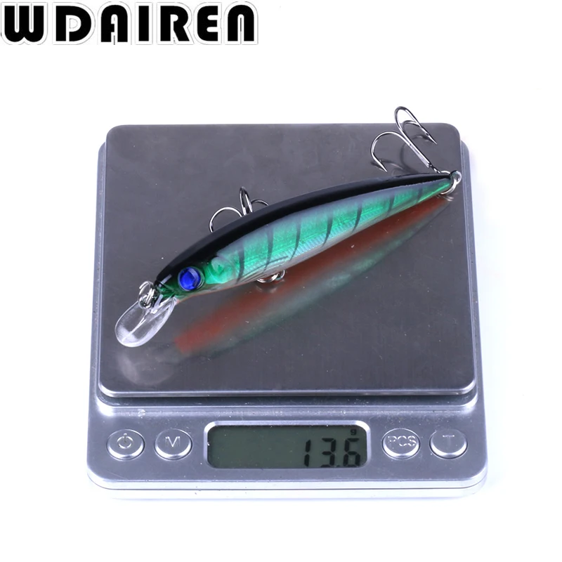 WDAIREN-señuelo de pesca de 11cm y 13,5g, cebo duro Artificial flotante, ojos 3D, Wobblers, Crankbait, Minnows, WD-219 - imagen 5