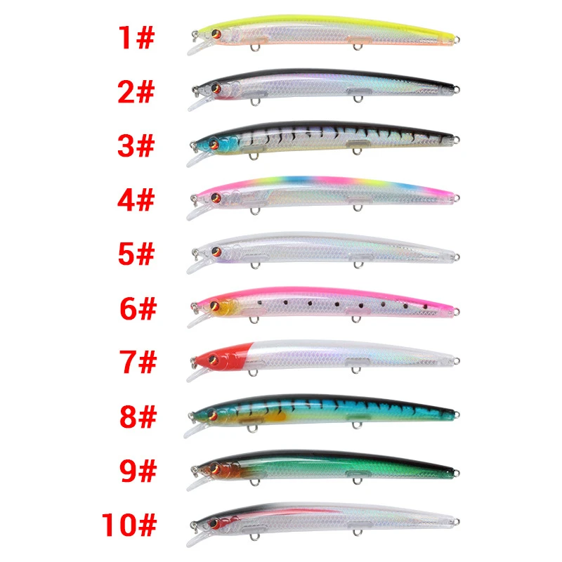 Señuelo de pesca de pececillos, cebo duro láser flotante de 138mm/15,4g, CrankBait Artificial, ojos 3D, trucha, Lucio, carpa, aparejos de pesca, 1 piezas - imagen 5