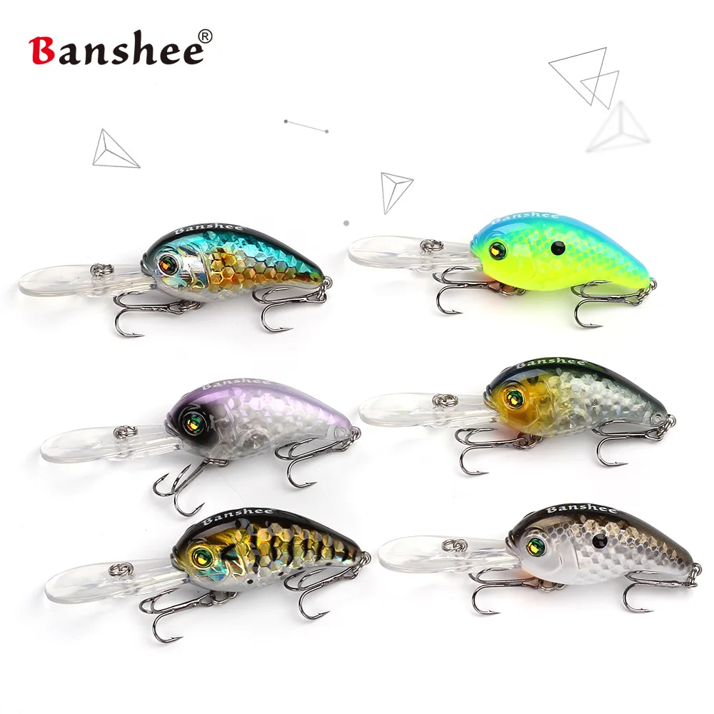 Banshee-señuelo de pesca flotante, cebo duro, sonido Wobbler, 50mm, 10g, VC04, Chub profundo, 6 unids/lote - imagen 5