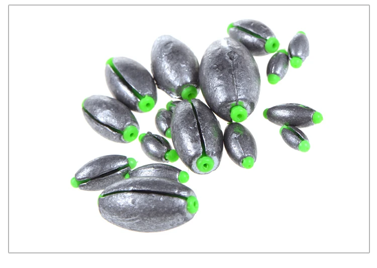 Accesorios de señuelo de pesca de plomo rápido, cables de paso medio en forma de oliva, piezas de caña de Rafting para barco de mar, 3-55g, bolsa de 1-5 piezas - imagen 2