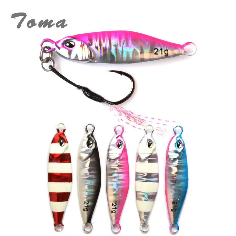 Cucharas Jigging Micro Metal – Señuelos luminosos para pesca en mar - imagen 2