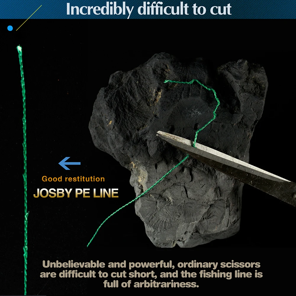 JOSBY-sedal trenzado de multifilamento de PE, hilo de pesca de carpa de 4 hebras, 6, 8, 10, 15, 20, 30, 35, 40, 50, 60, 70, 80 LB, 1000M - imagen 5