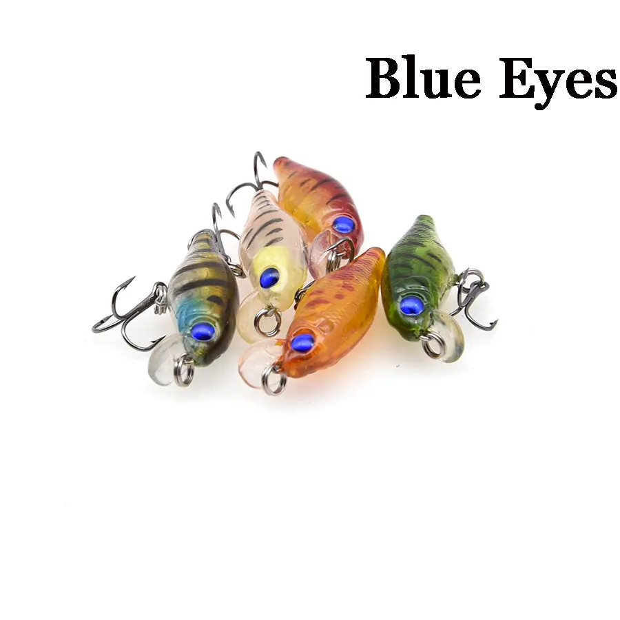 Señuelo de pececillo de plástico duro artificial pequeño, anzuelo triple wobbler de pesca en agua, cebo de natación, 1 pieza - imagen 3