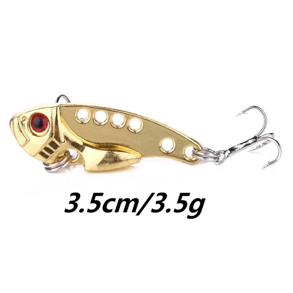 4pcs/lot Metal VIB 3.5G/3.5CM Fishing Lure Vibration Spoon Spinner Lure Crankbait Bass Artificial Hard Bait Cicada VIB Tackle - imagen 4
