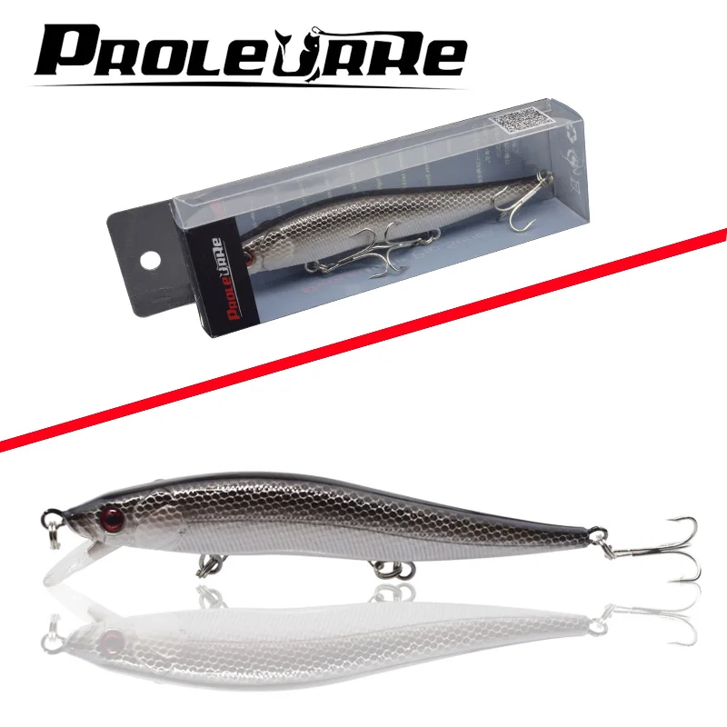 Señuelos de Pesca al por menor de colores surtidos, calidad Minnow 110mm 14g, Bola de tungsteno Proleurre 2017 Nuevo Modelo de cebo de manivela - imagen 3