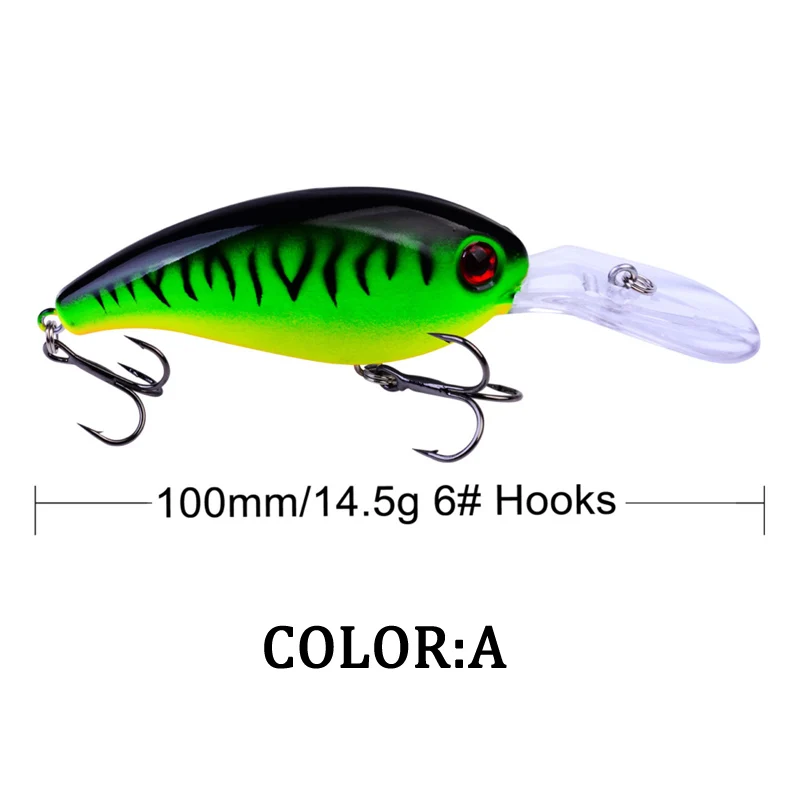 1 Uds. Minnow 10cm 14,5g pesca Wobbler cebo de manivela Artificial lubina trucha señuelo de pesca Lucio Trolling pesca Crankbait aparejos - imagen 2
