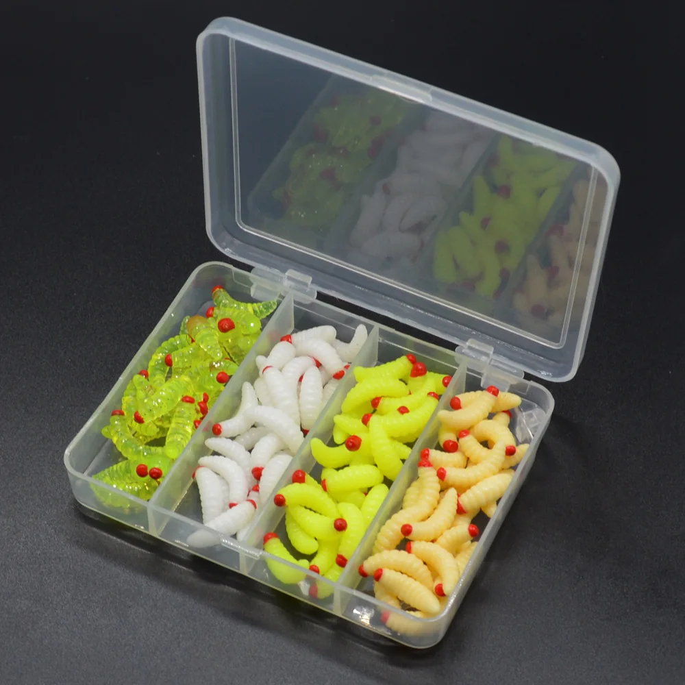 Señuelos blandos larva para pesca – Gusanos de pan artificiales - imagen 2