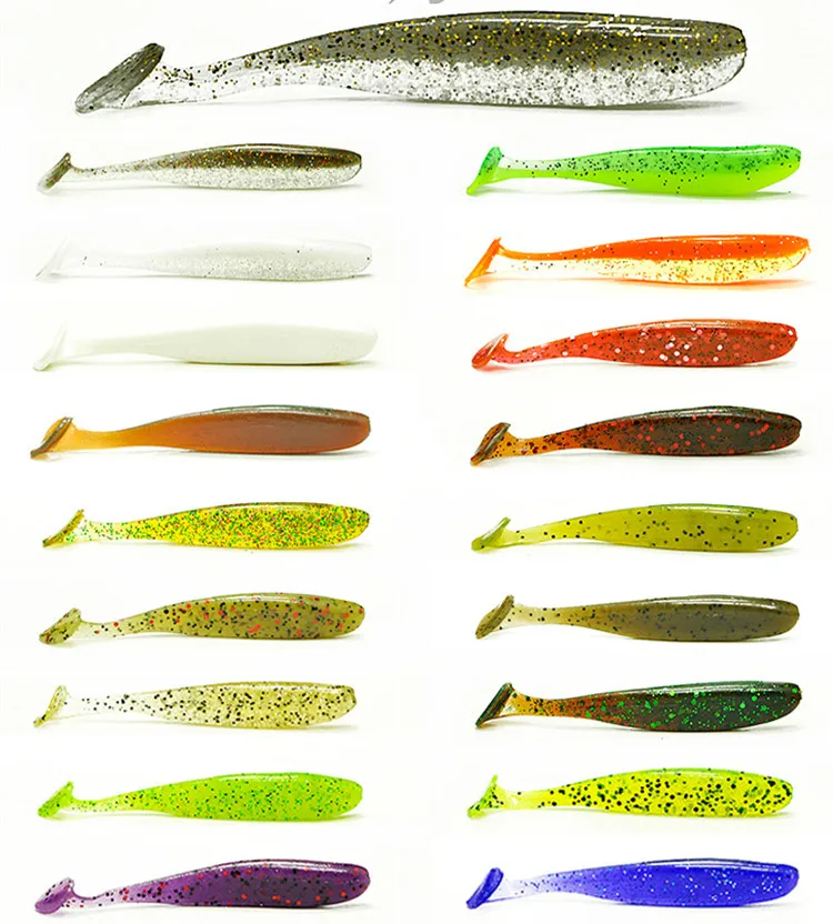 Commotion-señuelo de pesca de cola en T, cebo Artificial suave de 3 pulgadas, aparejo Texas profesional, 7,5 cm/2,2g, lote de gusanos, 5 piezas - imagen 2