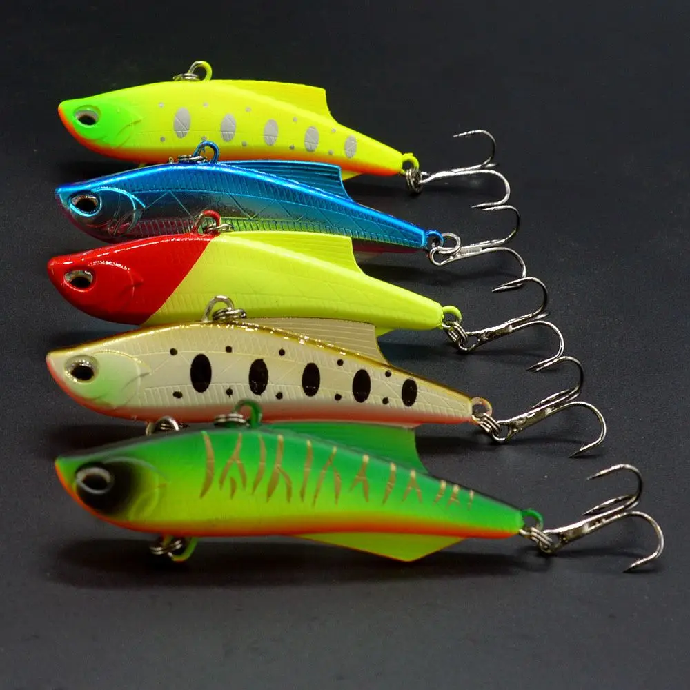 Señuelo de pesca, plantillas de fundición larga, Jigbait de plástico con vibración, 7cm/20g, señuelos VIB, cebo duro brillante Artificial, aparejos de pesca, 1 pieza en oferta - imagen 5