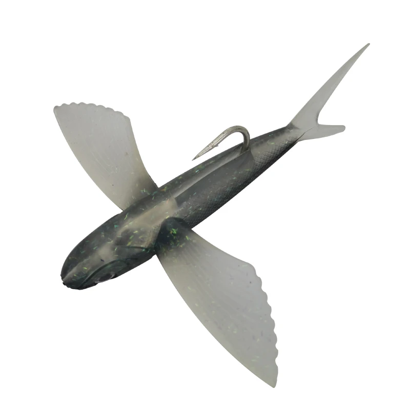 Señuelo de pez volador artificial, cebo grande de gel de sílice para pesca de atún, 125g, 20cm, 2 unids/paquete - imagen 4