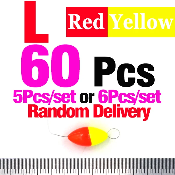 60Pcs  Red Yellow  L