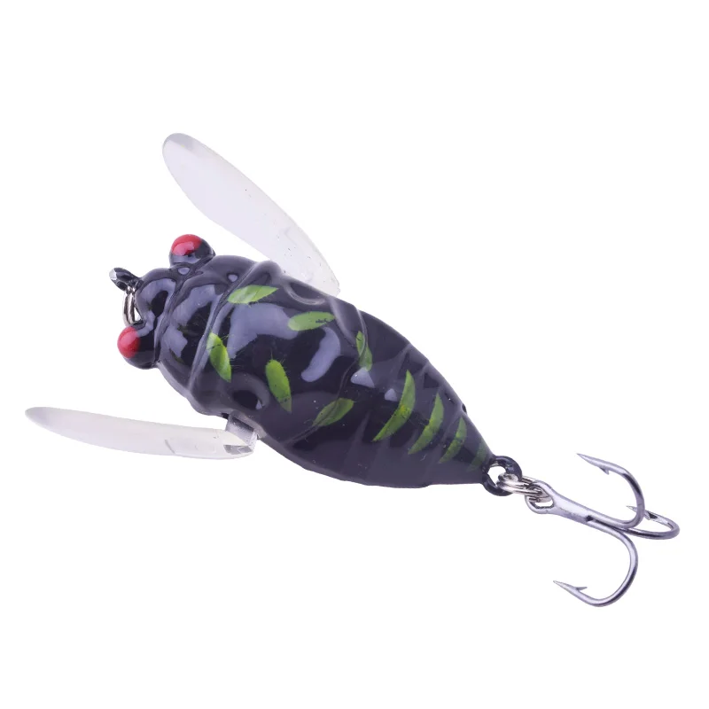 1 Uds. Señuelo de Pesca de insectos Topwater 4,7 cm 6g cebo duro Bass Crankbait plantilla voladora wobbler aparejos de Pesca cicada Pesca de carpa Pesca - imagen 5