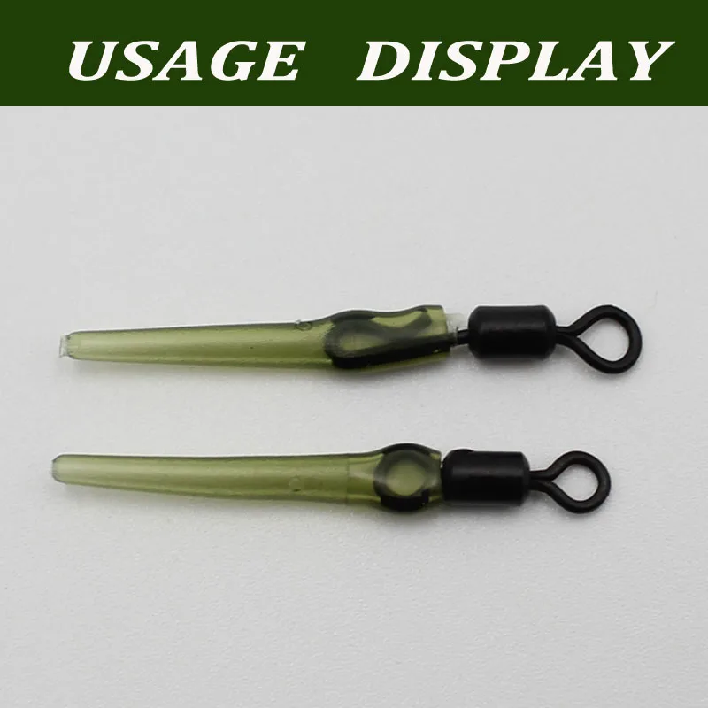 30 Uds. Mangas de goma antienredos de 24mm conectar con anzuelo de pesca carpa gruesa para accesorios de pesca de carpa - imagen 5