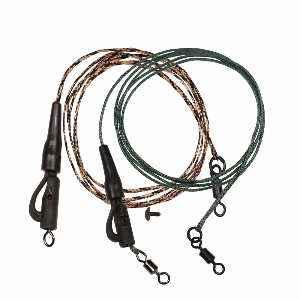 Bimoo-Juego de aparejos de pesca de carpa, 2 piezas, Readymade, Chod Rig, Terminal para pesca de carpa, Clip de seguridad, helicóptero, eslabón giratorio, líder - imagen 4