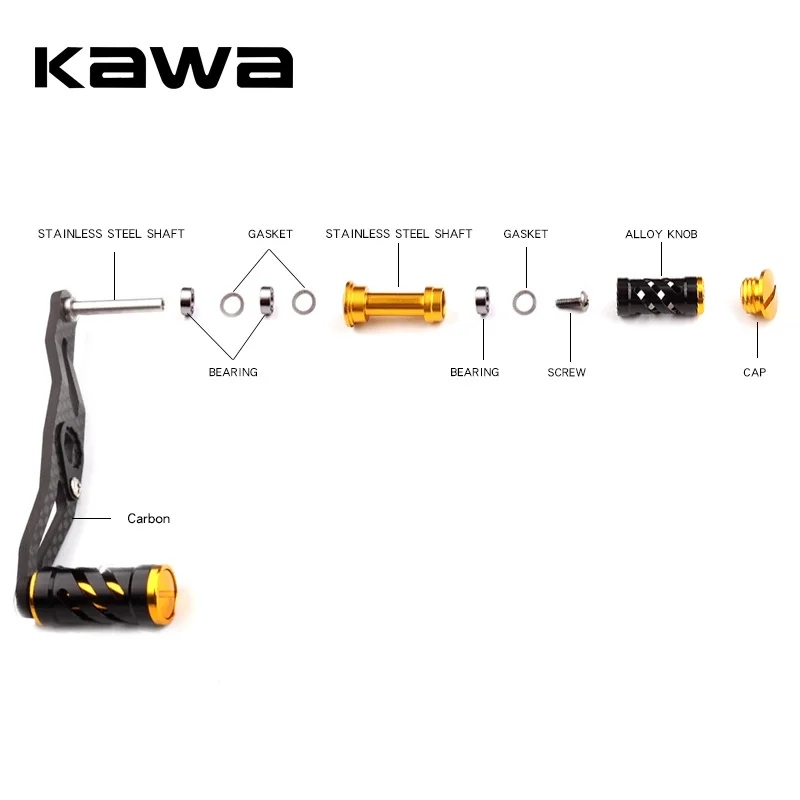Kawa-mango de carrete de pesca, fibra de carbono, 105mm de longitud, tamaño del orificio 8x5/7x4mm de espesor, 3mm, apto para Abu Shimano y Daiwa, DIY, 1 unidad - imagen 4