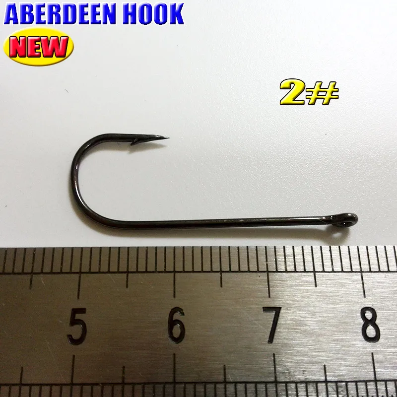 Anzuelos ABERDEED de acero al carbono, tamaño 10 #-2-0 #, número: 200 unidades/lote, novedad de 2018 - imagen 5