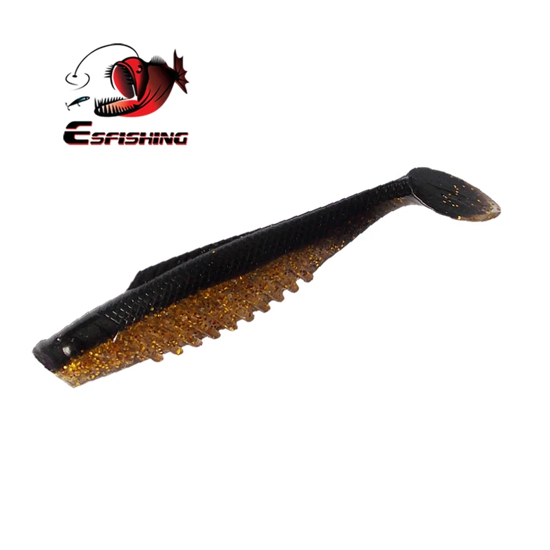 ESFISHING-Cebo de silicona de 80mm, cebo Artificial de plástico blando, aparejos de sales inyectadas, Swimbait, Señuelos de Pesca - imagen 3
