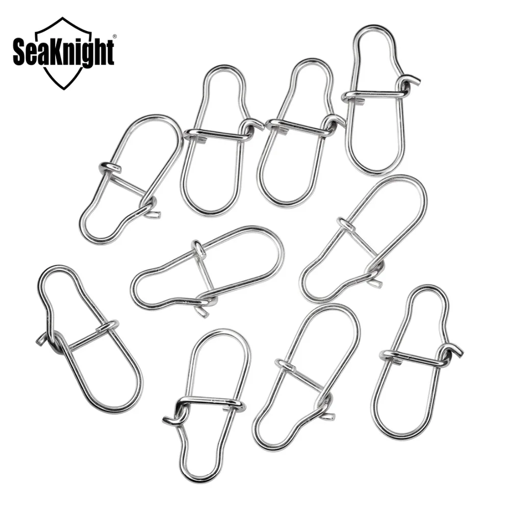 Conector de pesca de acero inoxidable SeaKnight 10 piezas 0 #   1 #   2 #   Accesorio de pesca arrastre fuerte 27 38 45KG 13 15 17mm herramienta de pesca Snap - imagen 4
