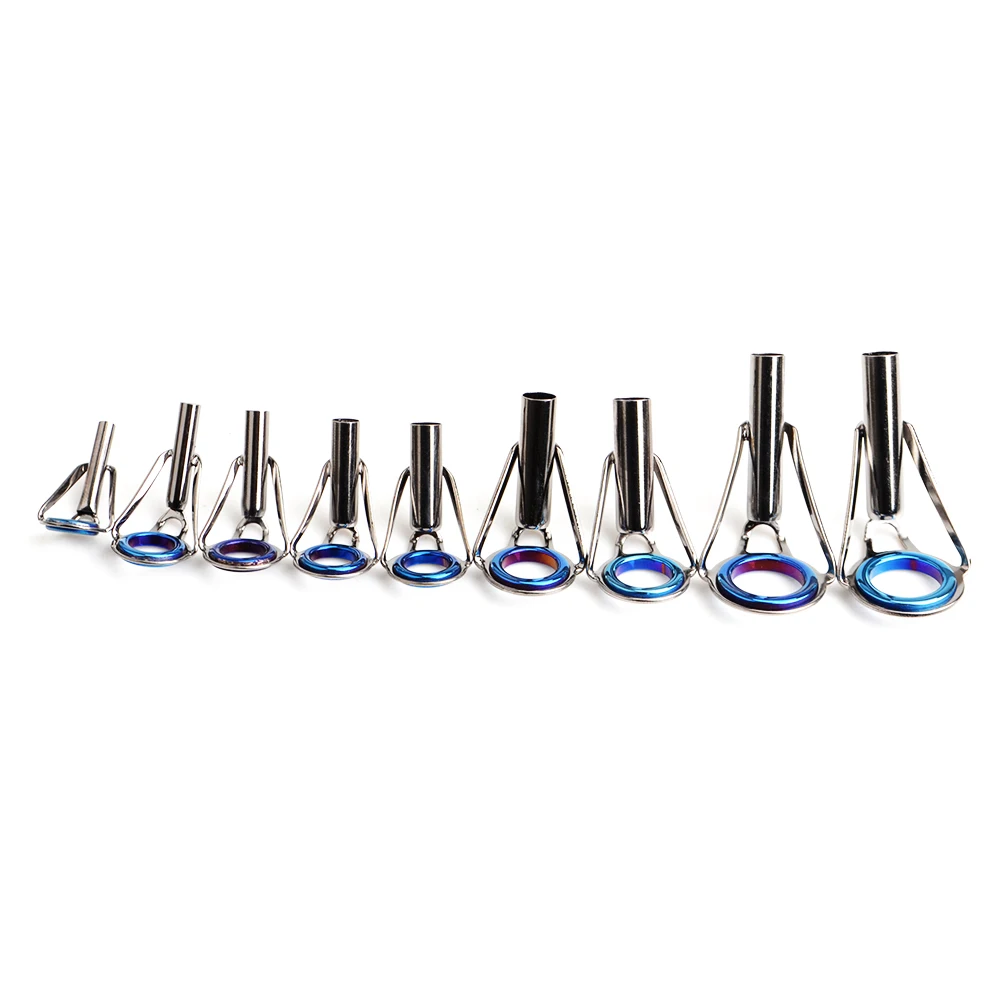 NGB 5 uds guía de acero inoxidable caña de pescar punta superior DIY 2,5mm-5,5mm accesorios de pesca de ojos de cerámica - imagen 4