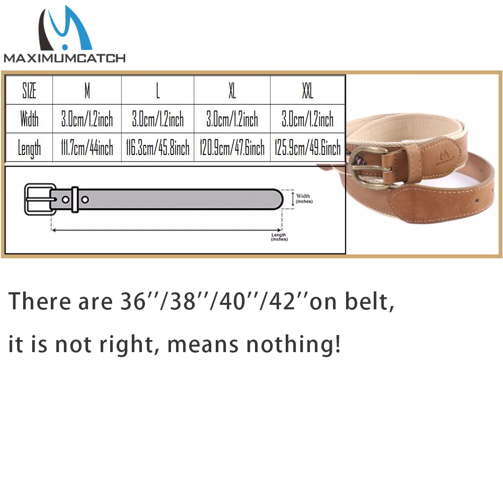 Maximumcatch-Cinturón de cuero y nailon para trucha, cinturón de pesca para pescador, accesorio de pesca - imagen 3