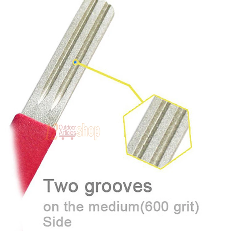 MNFT 2 unids/lote doble cara buena calidad moscas de pesca gancho Hone anzuelo de pesca con mosca herramienta de afilado ganchos afilador Hone - imagen 4