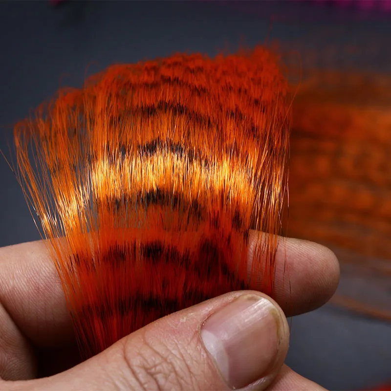 Tiras de pelo sintético para moscas, fibra de pececillos, color negro, 10 colores surtidos, 10 paquetes - imagen 3