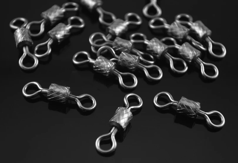 MNFT 200 Uds. Conector de señuelo de anzuelo de pesca de Material de acero inoxidable de alto carbono giratorio americano 24MM de longitud precio al por mayor - imagen 2