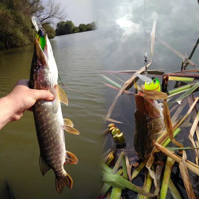 Señuelo de pesca Wobbler KMRESA con acabado realista y ojo 3D