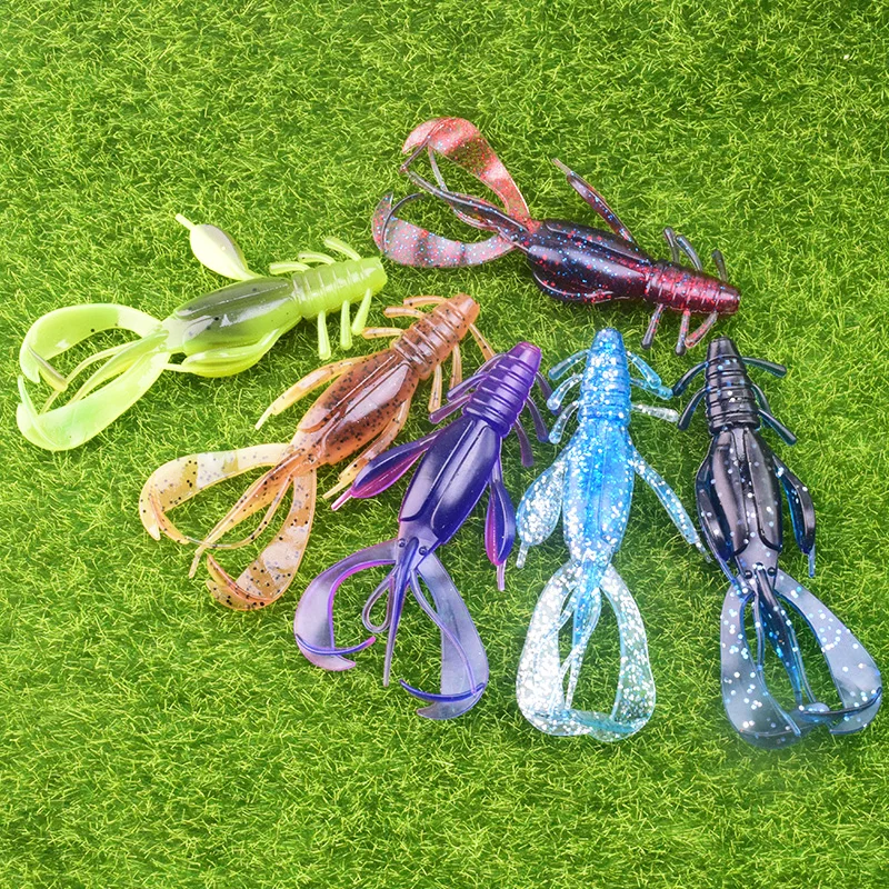 Señuelos de Pesca Wobblers, cebo blando de 100mm y 10,5g, modelo de camarón de silicona aritioficial, Lucio, Jigging, aparejos de pesca, 2 unids/lote - imagen 2
