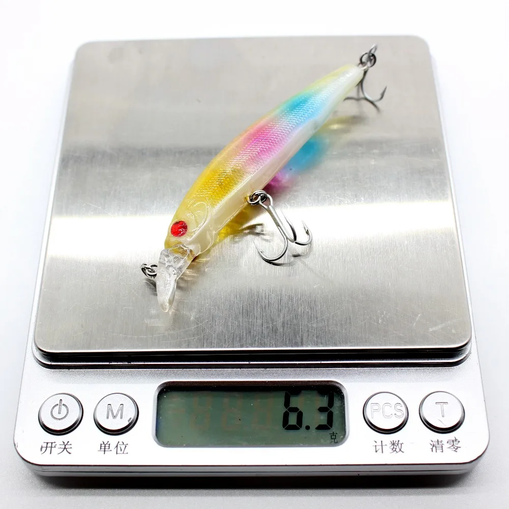 AOCLU-Señuelo flotante Minnow Hard Bait Wobbler Cast, acción de natación constante incluso a baja velocidad, gancho VMC, 85mm, 6,3G, profundidad de buceo a 1,5 m - imagen 5
