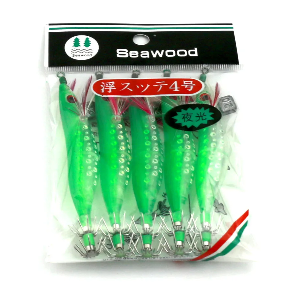 Señuelo de pesca de camarón, anzuelo de calamar, 10cm, 9,1g, cebo duro falso, Wobbler, pulpo, 5 uds. - imagen 3