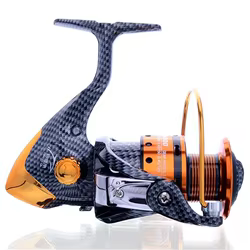 Carrete de pesca giratorio de Metal, rueda de Metal para agua salada, serie 6000, 12 + 1BB, 5,1: 1