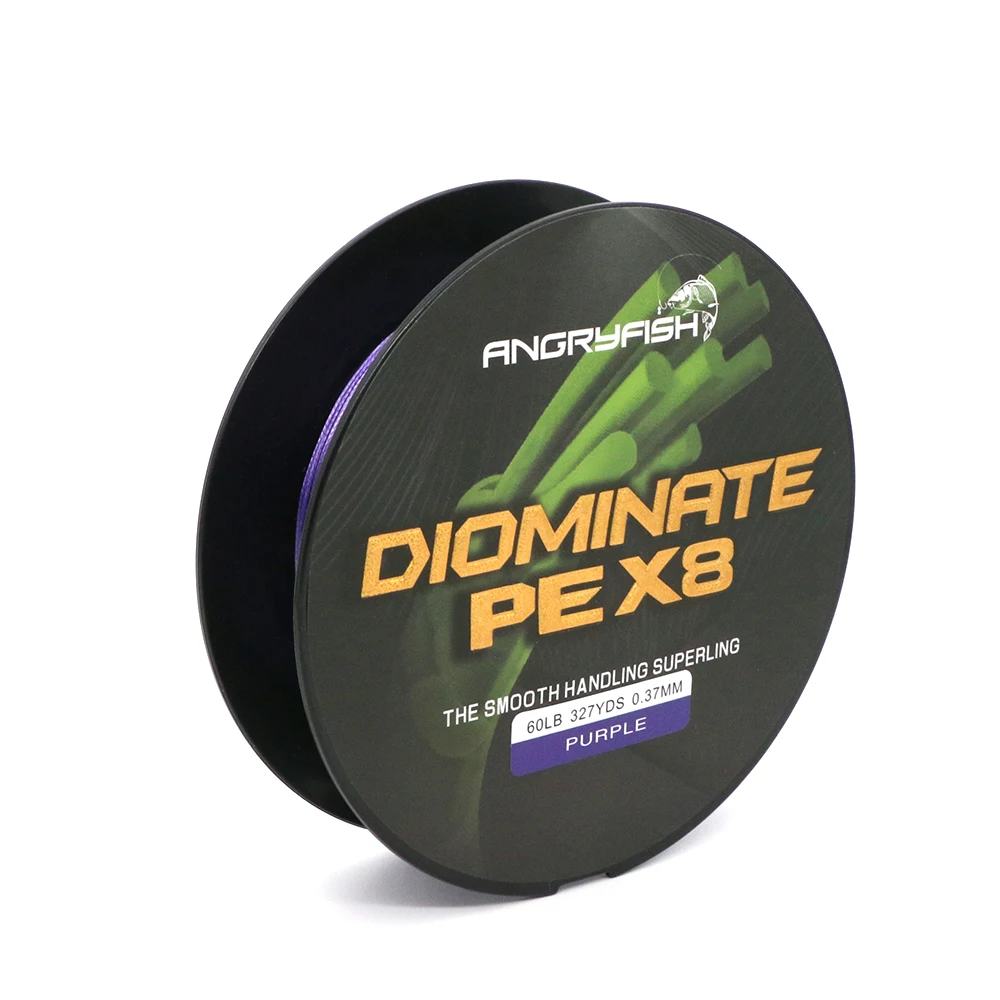 Angryfish Diominate PE X8 300M/500M hilo de pescar trenzado multifilamento de agua salada PE pesca de carpa 18 20 30 40 50 80LB - imagen 5