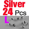 24Pcs Silver L