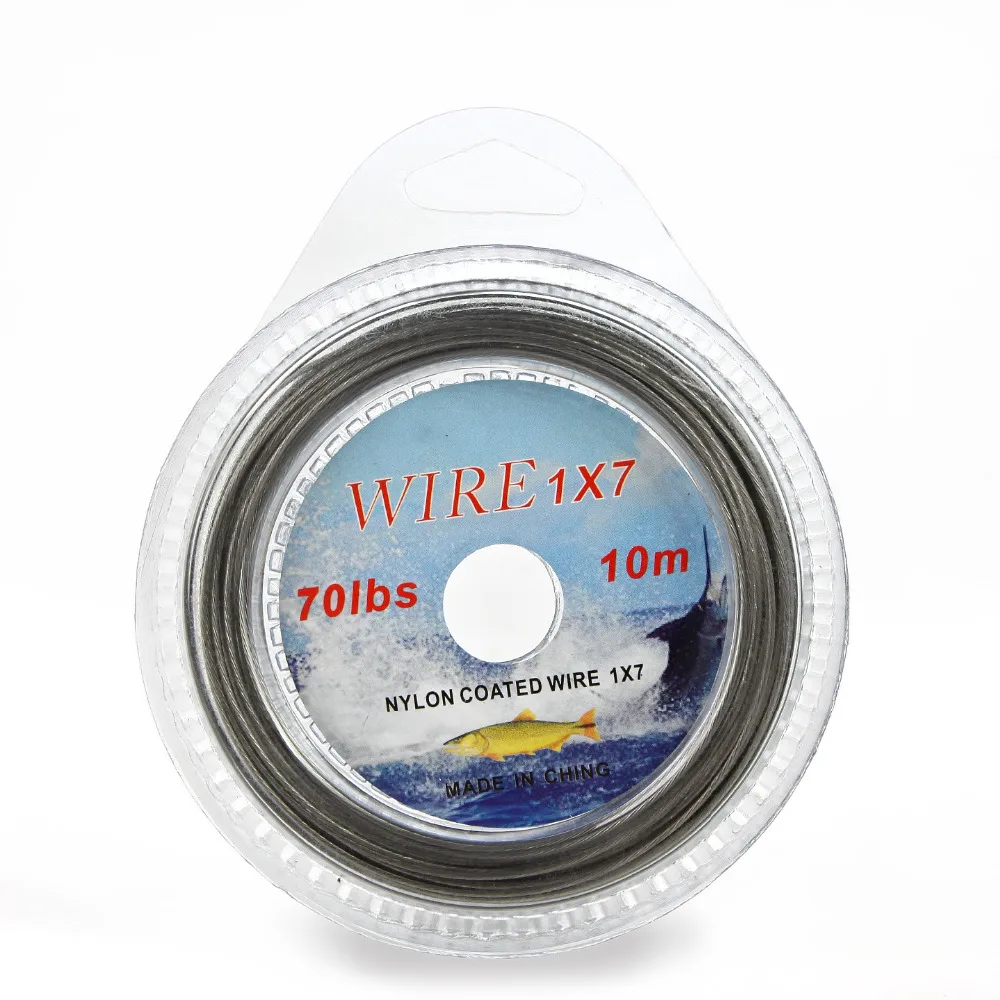 NGB-sedal de pesca de alambre de acero inoxidable antimordeduras, 10M, correa de 7 hebras para accesorios de pesca, 10LB, 20LB, 50LB, 60LB, 70LB, 120LB - imagen 2