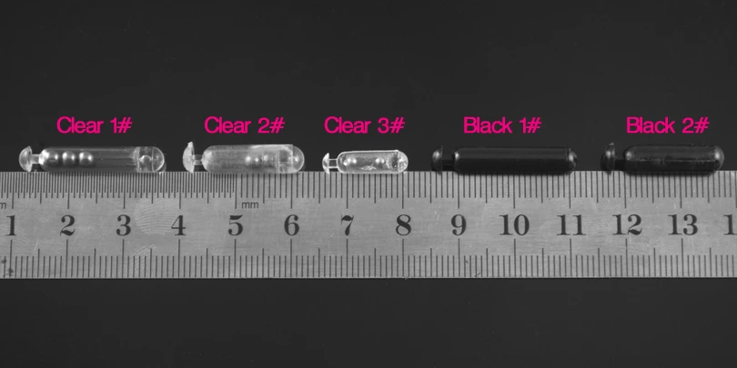 MNFT 30 Uds sonajeros de plástico tubo de inserción para señuelo suave gusano Jig señuelo de pesca mosca atado pesca barra de sonido Color claro y negro - imagen 3