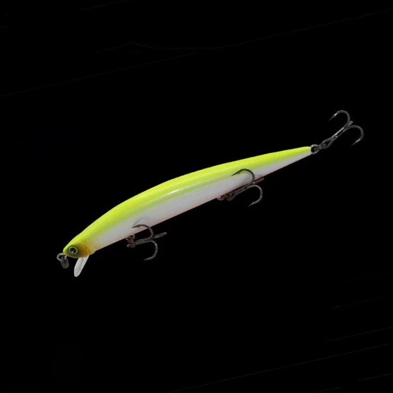 Señuelos de Pesca de descenso lento, cebo biónico de suspensión minnow de 12,5 cm/12g con tres anzuelos triples, Láser de tiro largo, 1 paquete - imagen 4