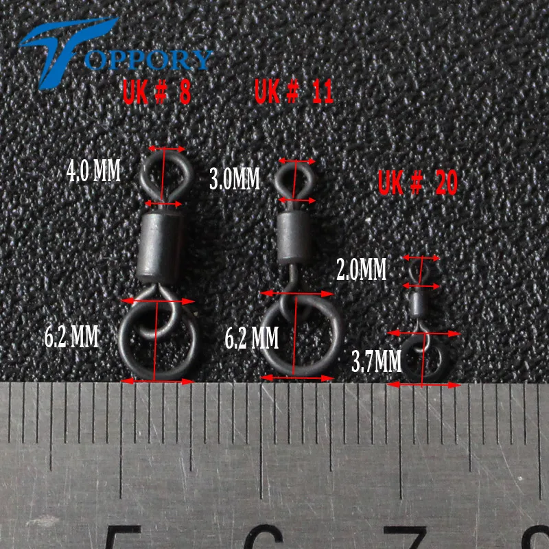 Microanillo de pesca de carpa de 20 piezas, accesorios flexibles giratorios para pesca de carpa, giratorio con anillo para aparejos de aparejo D-Rig Chod - imagen 5