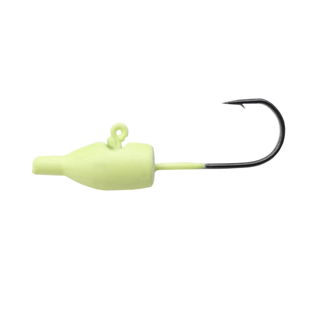 SUNMILE 5 uds cabeza de anzuelo de pesca luminosa 1,4g 1,8g 2,6g 3,5g anzuelo de púas señuelo suave anzuelo de pesca de hielo - imagen 2